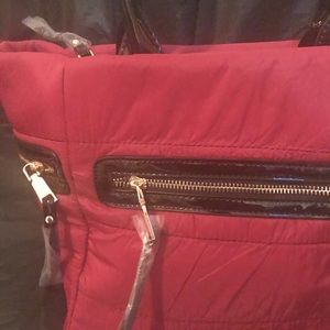 Burgundy tote bag